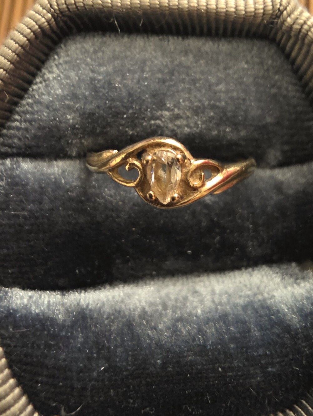 10k CZ Yellow Gold Ring (Vintage)
